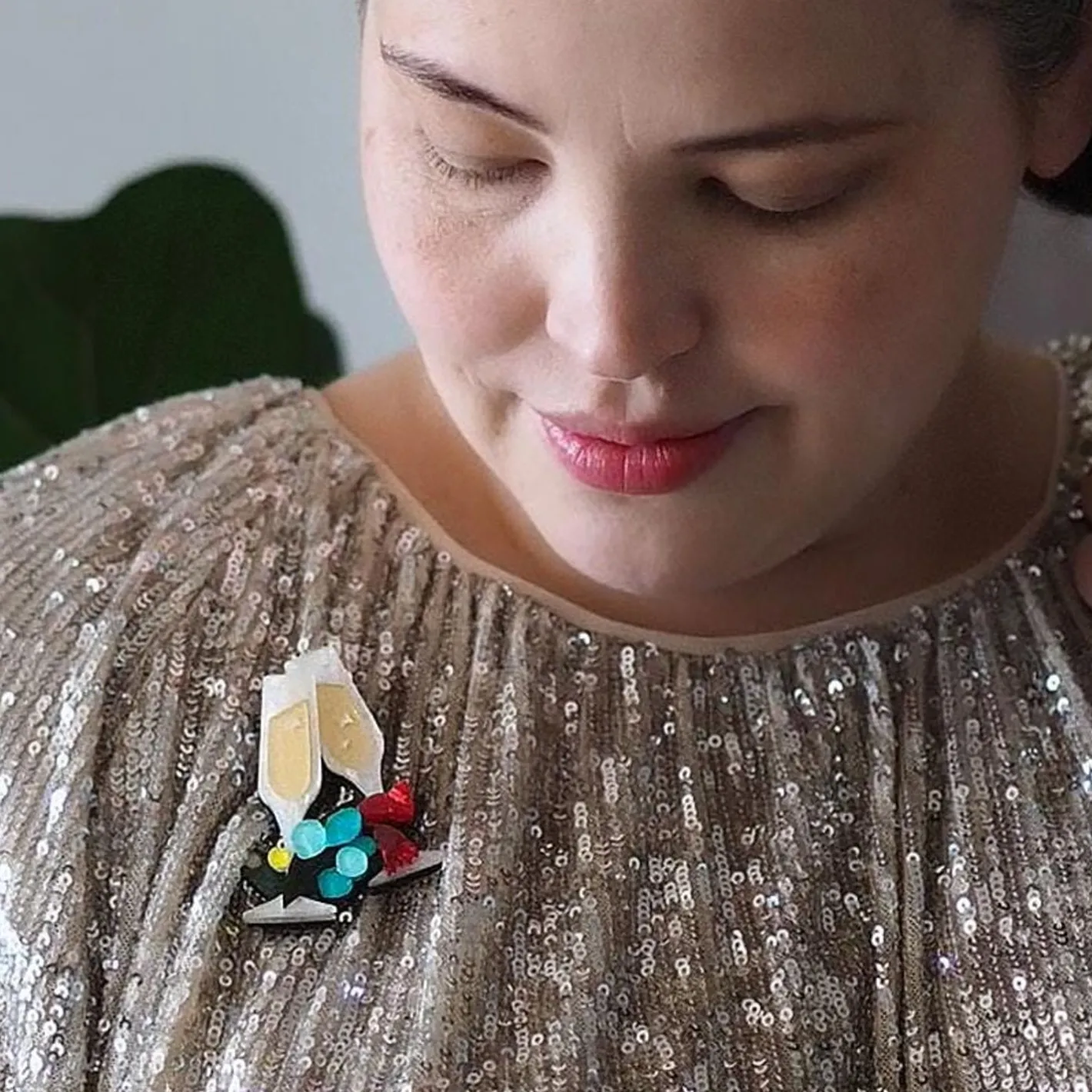 Erstwilder A Champagne Christmas Brooch^ Brooches