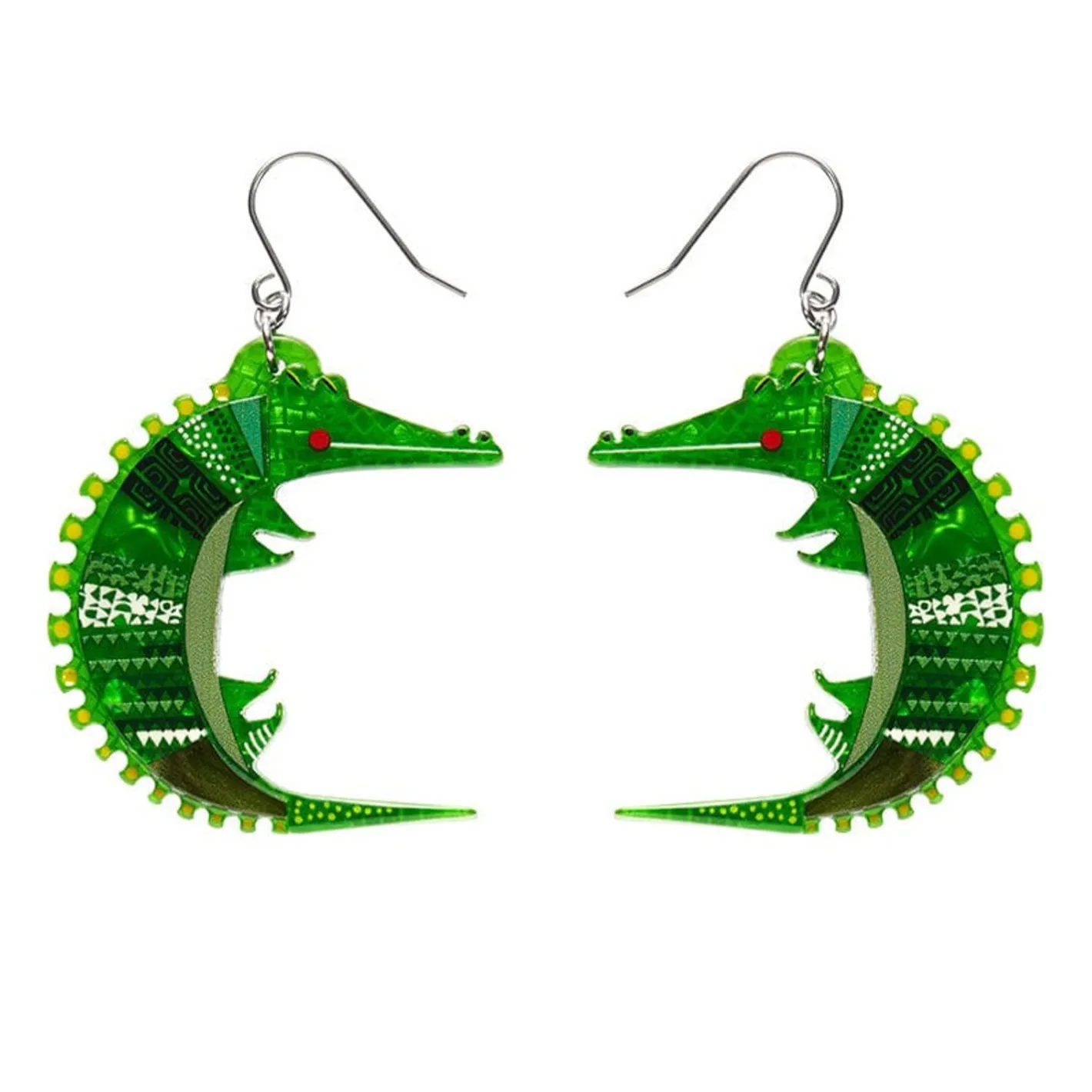 Erstwilder A Crocodile Named Growl Drop Earrings^ Earrings