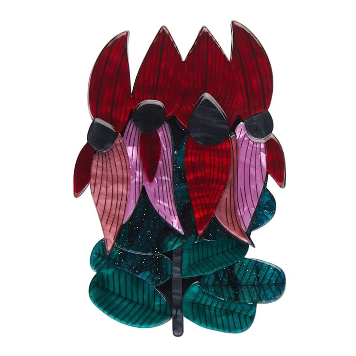 Erstwilder A Pleasing Desert Pea Brooch^ Brooches