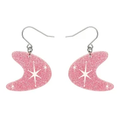 Erstwilder Atomic Boomerang Glitter Drop Earrings - Pink^ Essential Earrings