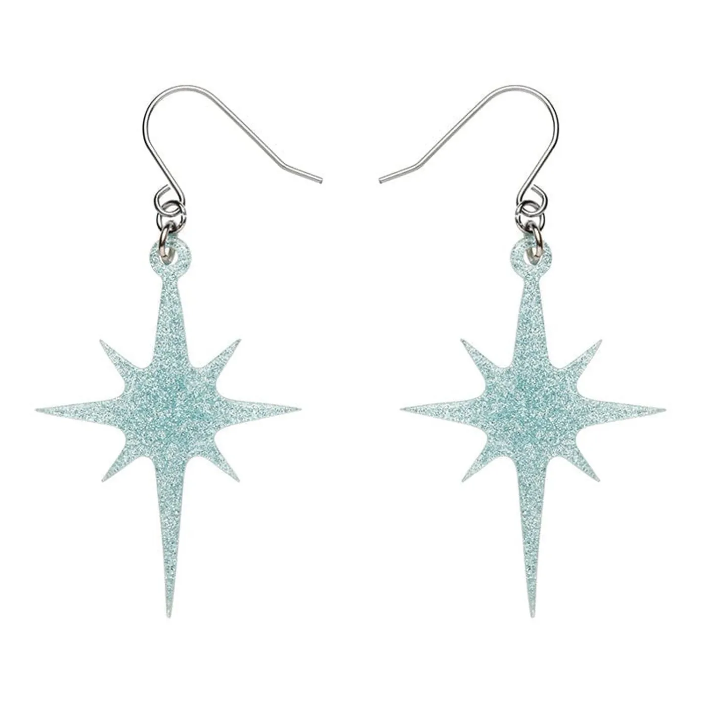 Erstwilder Atomic Star Glitter Drop Earring - Blue^ Essential Earrings