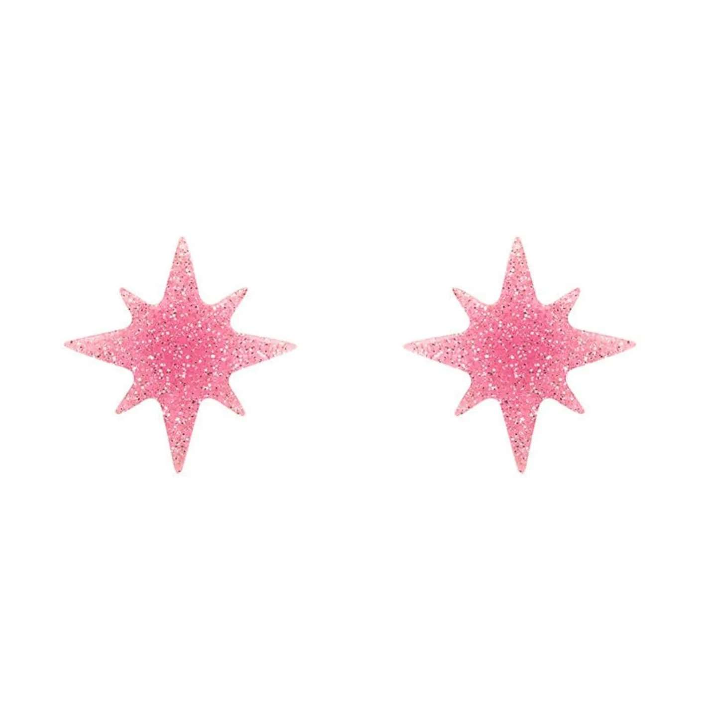 Erstwilder Atomic Star Glitter Stud Earring - Pink^ Essential Earrings