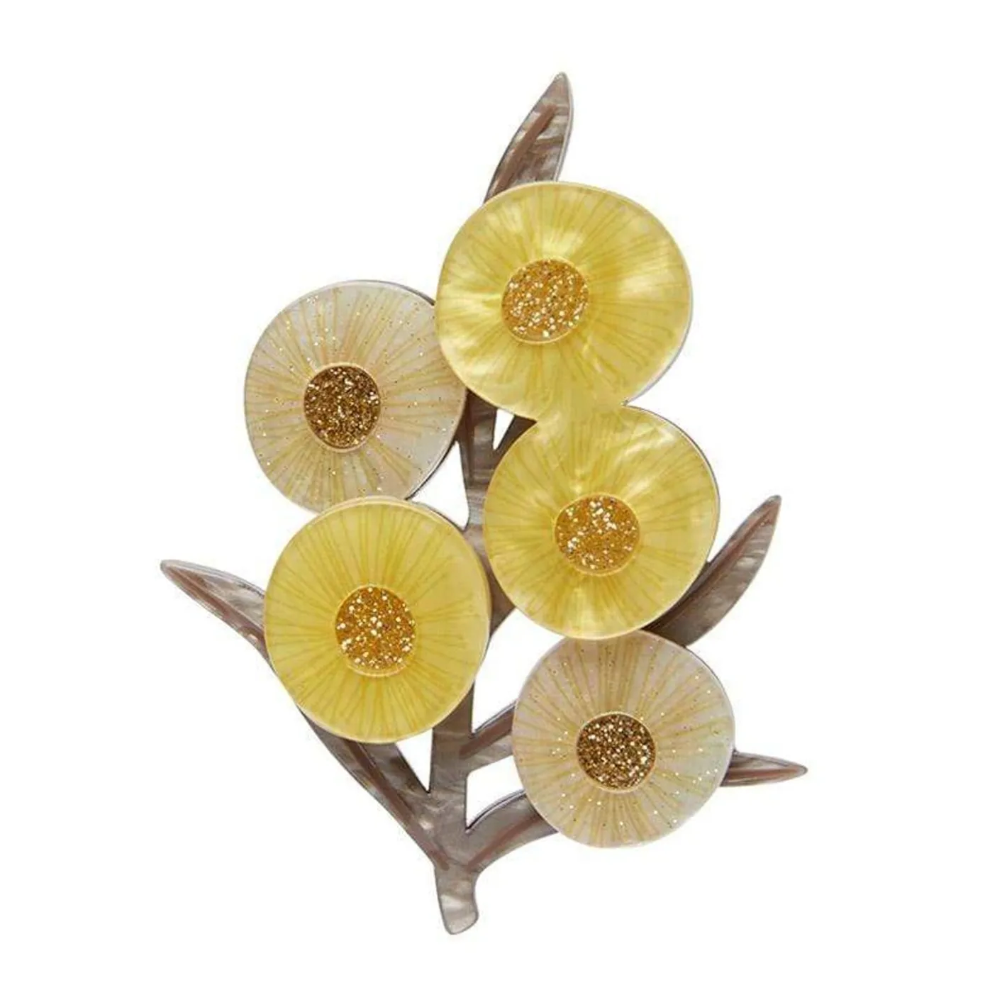 Erstwilder A Walk In The Wattle Brooch^ Brooches