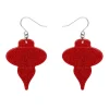 Erstwilder Baubles Glitter Drop Earrings - Red^ Essential Earrings