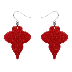 Erstwilder Baubles Glitter Drop Earrings - Red^ Essential Earrings