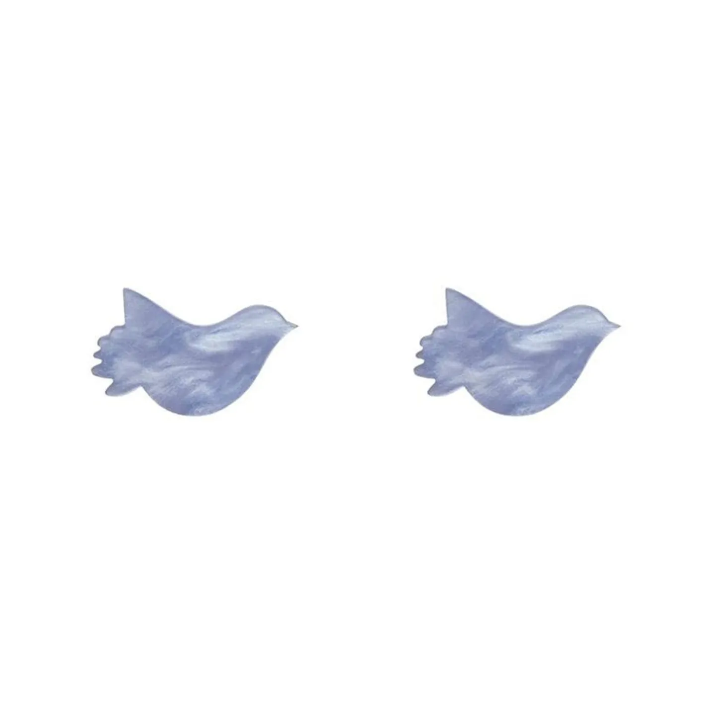 Erstwilder Bird Ripple Resin Stud Earrings - Blue^ Essential Earrings