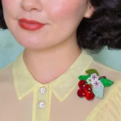 Erstwilder Blossoming Cherries Brooch^ Brooches