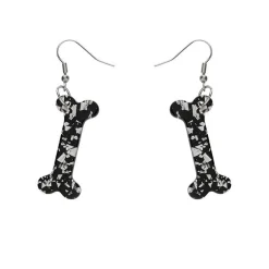 Erstwilder Bones Chunky Glitter Resin Drop Earrings - White^ Essential Earrings