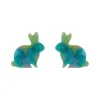 Erstwilder Bunny Mottled Resin Stud Earrings - Green^ Essential Earrings