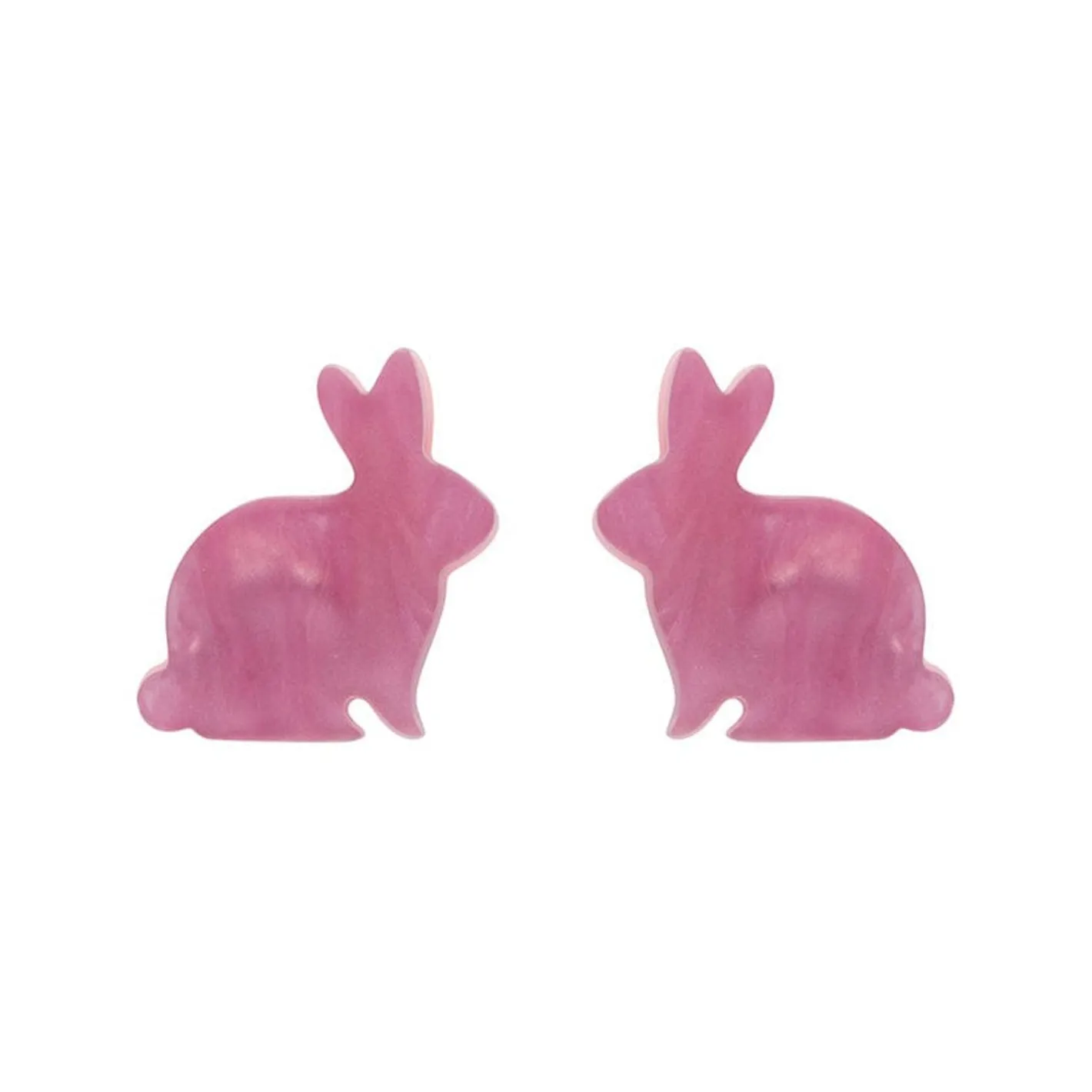 Erstwilder Bunny Ripple Resin Stud Earrings - Mauve^ Essential Earrings