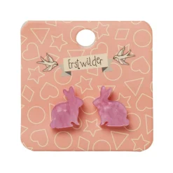 Erstwilder Bunny Ripple Resin Stud Earrings - Mauve^ Essential Earrings