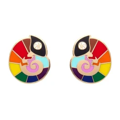 Erstwilder Carmel'S Colourful Chameleon Enamel Stud Earrings^ Enamel Earrings