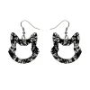 Erstwilder Cat Head Chunky Glitter Resin Drop Earrings - Silver^ Essential Earrings