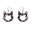 Erstwilder Cat Head Chunky Glitter Resin Drop Earrings - Pink^ Essential Earrings