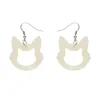 Erstwilder Cat Head Ripple Resin Drop Earrings - White^ Essential Earrings