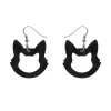 Erstwilder Cat Head Ripple Resin Drop Earrings - Black^ Essential Earrings