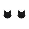 Erstwilder Cat Head Ripple Resin Stud Earrings - Black^ Essential Earrings