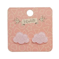 Erstwilder Cloud Glitter Resin Stud Earrings - Pink^ Essential Earrings