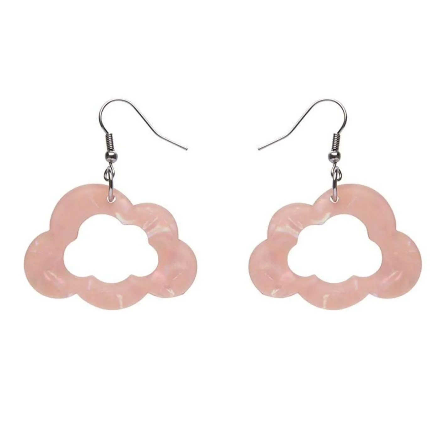 Erstwilder Cloud Solid Glitter Resin Drop Earrings - Pink^ Essential Earrings
