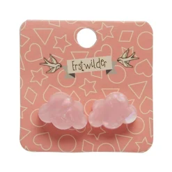 Erstwilder Cloud Solid Glitter Resin Stud Earrings - Pink^ Essential Earrings
