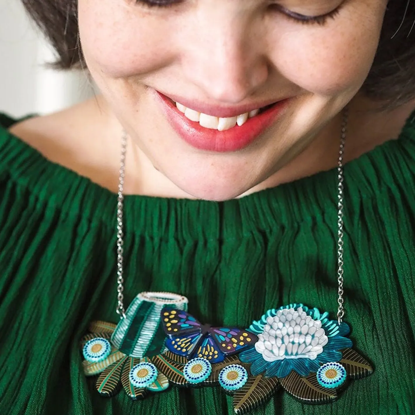 Erstwilder Fluttering In The Florals Necklace^ Necklaces