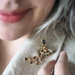 Erstwilder Halcyon Hummingbird Stone Set Crystal Brooch^ Brooches