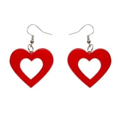 Erstwilder Heart Bubble Resin Drop Earrings - Red^ Essential Earrings