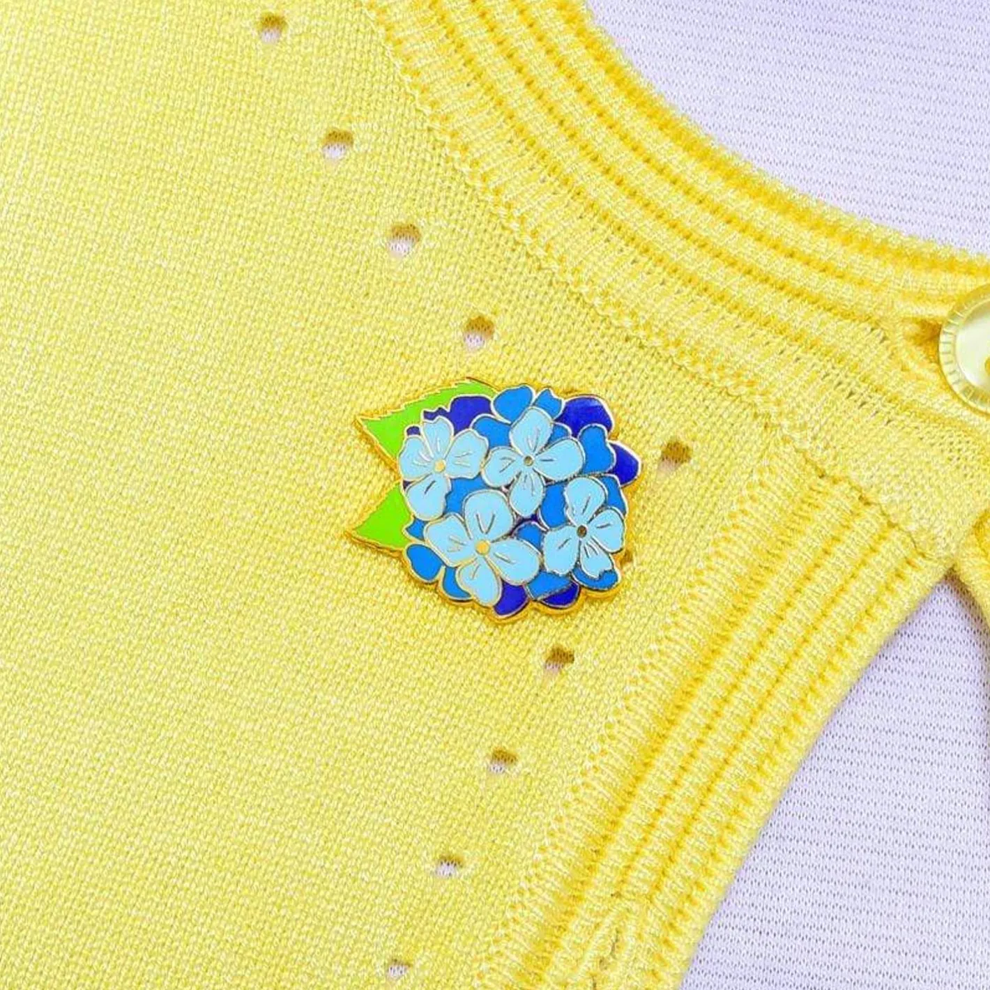 Erstwilder Heartfelt Hydrangea Enamel Pin^ Enamel Pins