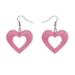 Erstwilder Heart Glitter Resin Drop Earrings - Pink^ Essential Earrings