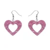 Erstwilder Heart Ripple Resin Drop Earrings - Mauve^ Essential Earrings
