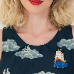 Erstwilder La Concorde Pirate Ship Brooch^ Brooches