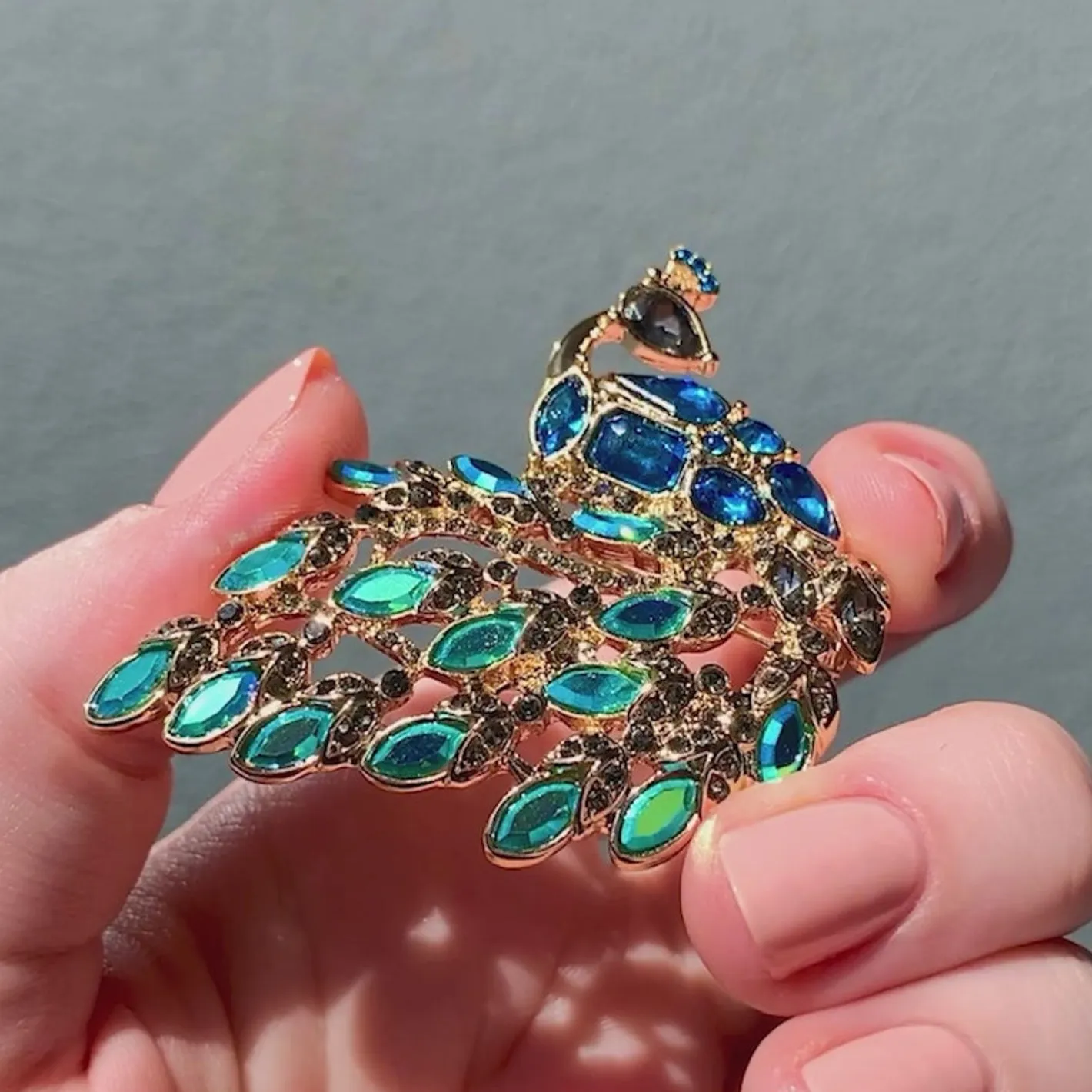 Erstwilder Le Peacock Royal Stone Set Crystal Brooch^ Brooches