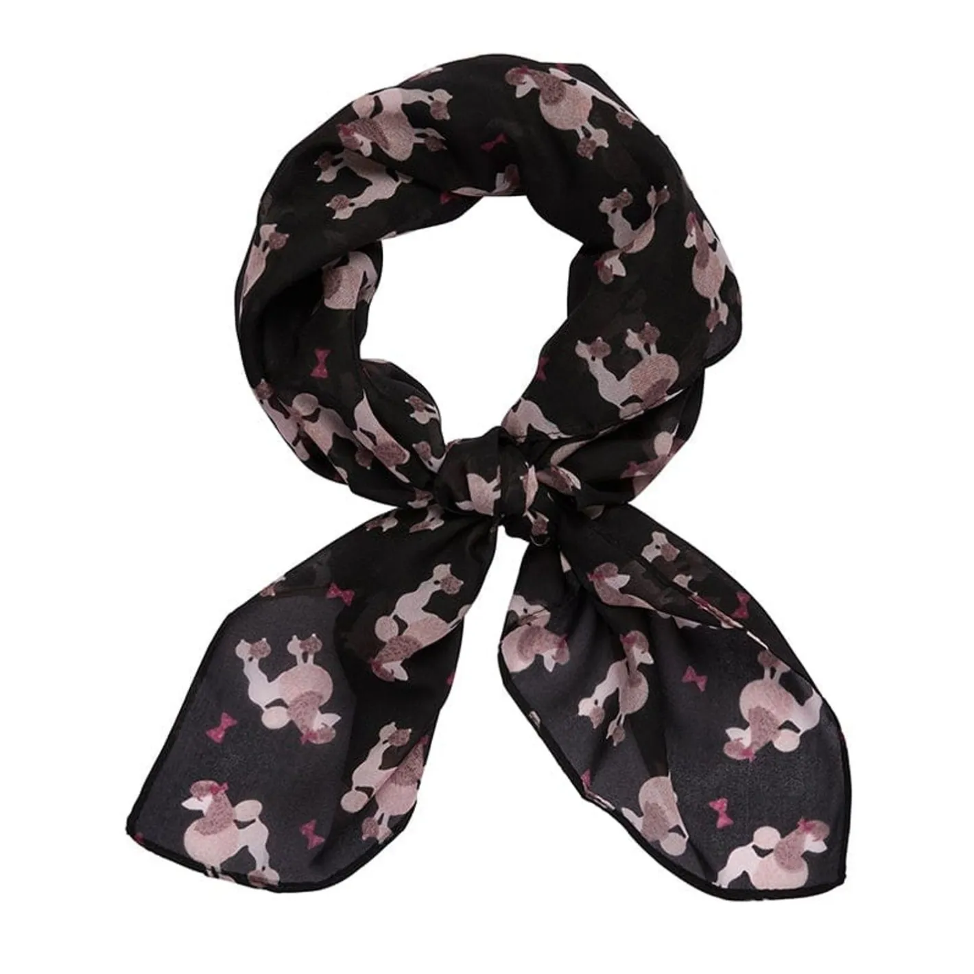 Erstwilder Madame Caniche Head Scarf - Black^ Scarves