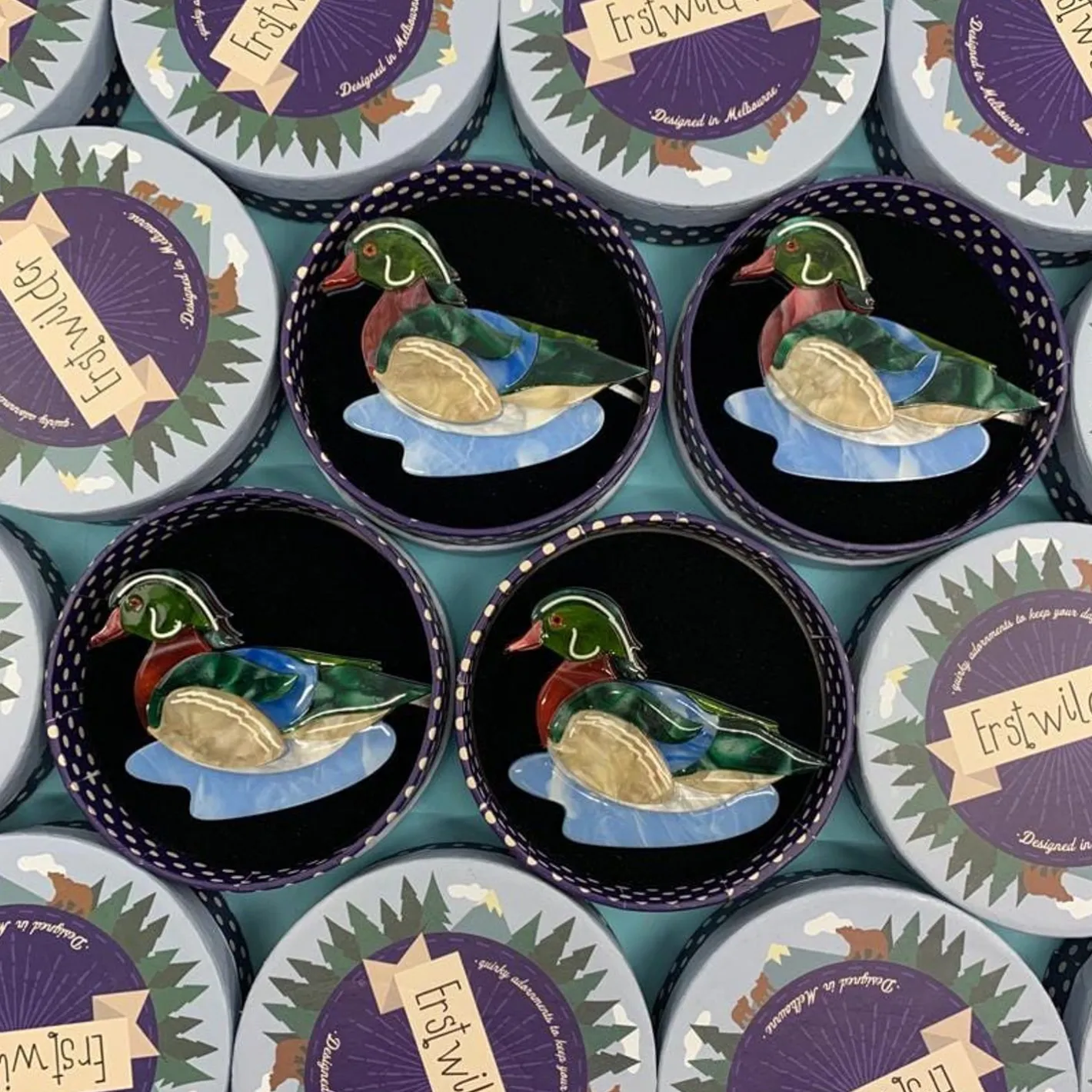 Erstwilder Mallard Ballard Brooch^ Brooches