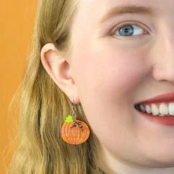 Erstwilder Midnight Magic Pumpkin Drop Earrings^ Earrings