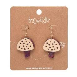 Erstwilder Mushroom Textured Resin Drop Earrings - Pink^ Essential Earrings