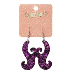 Erstwilder Nouveau Chunky Glitter Resin Drop Earrings - Purple^ Essential Earrings