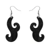 Erstwilder Nouveau Ripple Glitter Resin Drop Earrings - Black^ Essential Earrings