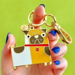 Erstwilder Order Of The Pug Enamel Key Ring^ Enamel Key Rings