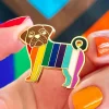 Erstwilder Pebbles The Progressive Pug Enamel Pin^ Enamel Pins