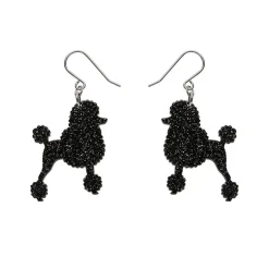 Erstwilder Poodle Glitter Hook Drop Earrings - Black^ Essential Earrings