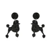Erstwilder Poodle Glitter Post Drop Earrings - Black^ Essential Earrings
