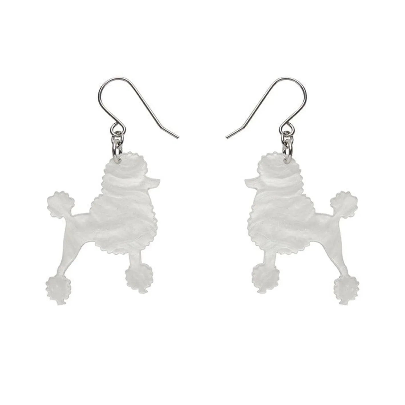 Erstwilder Poodle Ripple Hook Drop Earrings - White^ Essential Earrings