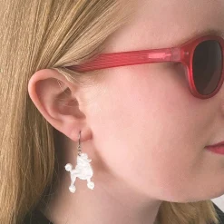 Erstwilder Poodle Ripple Hook Drop Earrings - White^ Essential Earrings