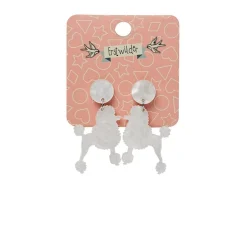 Erstwilder Poodle Ripple Post Drop Earrings - White^ Essential Earrings