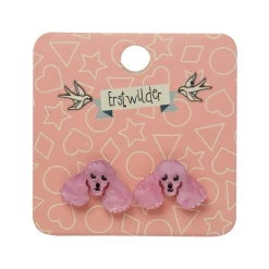 Erstwilder Poodle Ripple Stud Earrings - Pink^ Essential Earrings