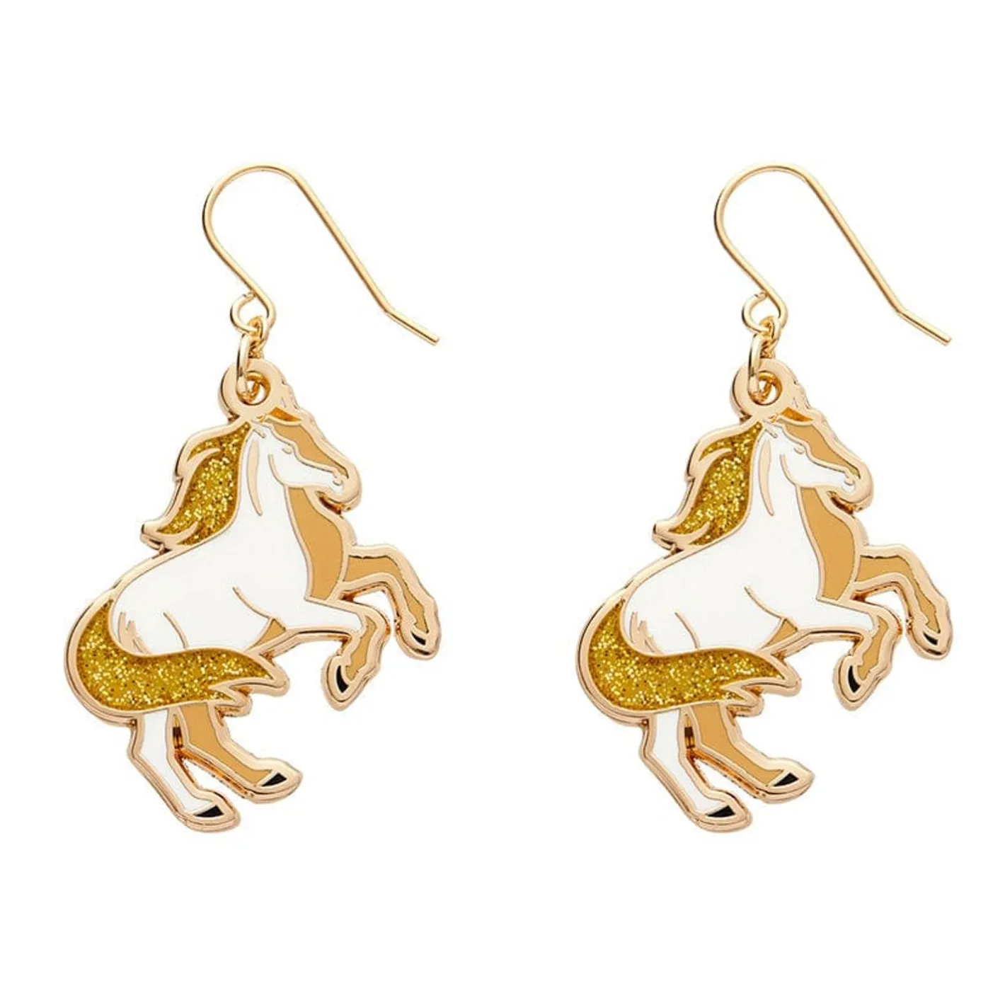 Erstwilder Princely Steed Enamel Drop Earrings^ Enamel Earrings