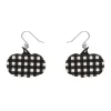 Erstwilder Pumpkin Gingham Drop Earrings - Black^ Essential Earrings