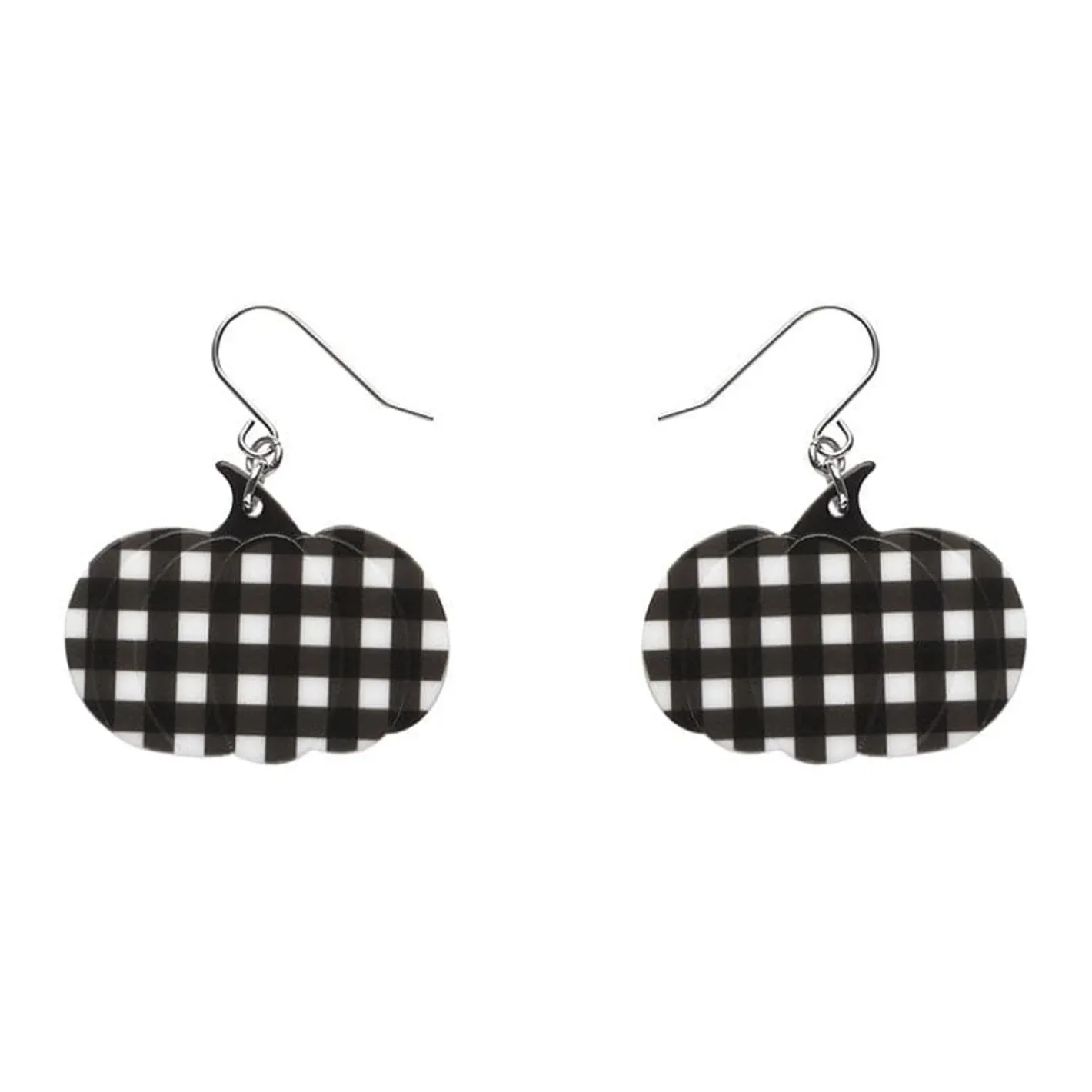 Erstwilder Pumpkin Gingham Drop Earrings - Black^ Essential Earrings