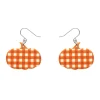 Erstwilder Pumpkin Gingham Drop Earrings - Orange^ Essential Earrings